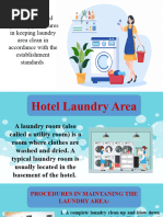 Housekeeping Module: Laundry Linen Guide | PDF | Laundry | Linens