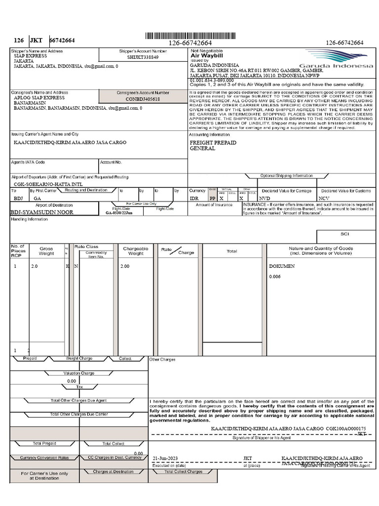 Syarat dan Ketentuan Pengangkutan Kargo | PDF
