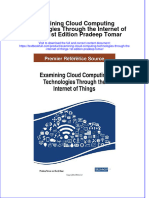 Download textbook Examining Cloud Computing Technologies Through The Internet Of Things 1St Edition Pradeep Tomar ebook all chapter pdf 