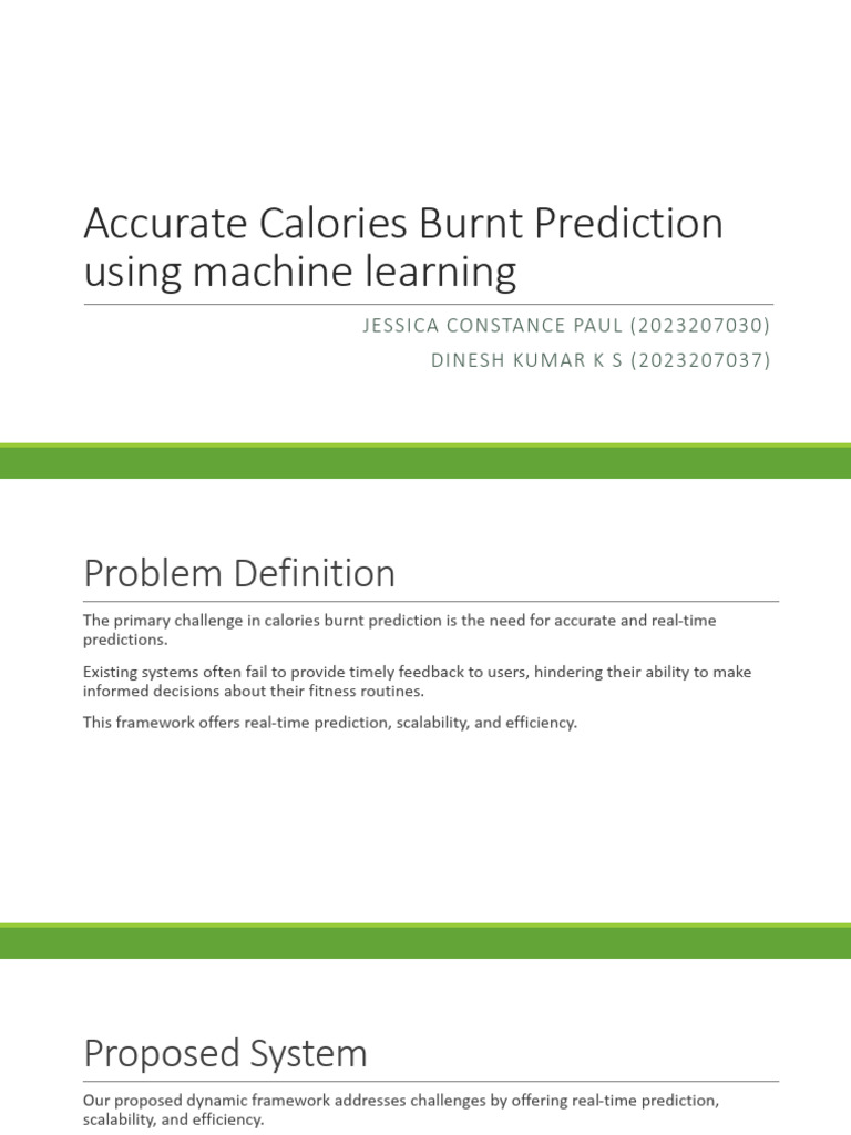 Real-Time Calorie Burn Prediction | PDF | Machine Learning | Modular ...
