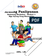 Araling Panlipunan: Ikalawang Markahan - Modyul 1: Mga Isyung Pang-Ekonomiya