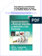 Textbook Engineering Aspects of Membrane Separation and Application in Food Processing 1St Edition Robert W Field Ebook All Chapter PDF