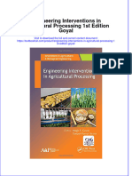Textbook Engineering Interventions in Agricultural Processing 1St Edition Goyal Ebook All Chapter PDF