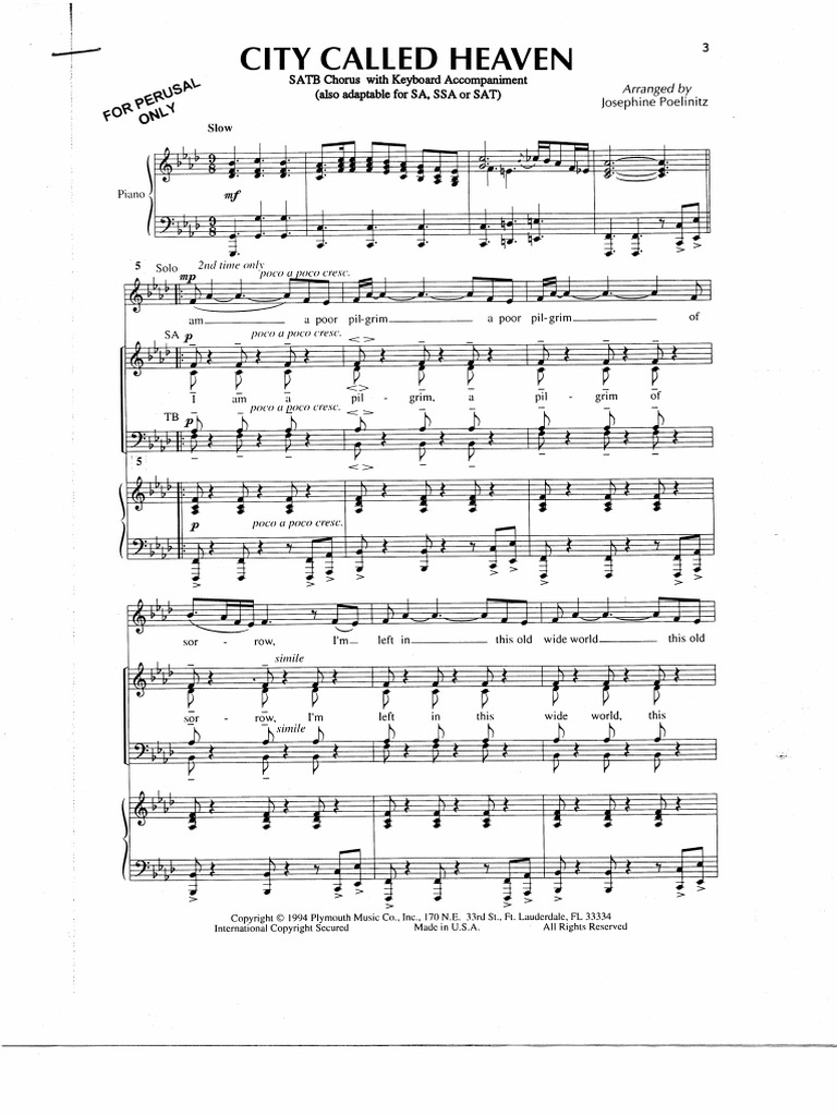 City Called Heaven SATB | PDF