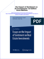 PDF Essays On The Impact of Sentiment On Real Estate Investments 1St Edition Anna Mathieu Ebook Full Chapter
