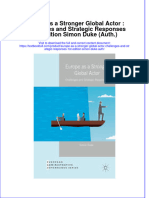 Textbook Europe As A Stronger Global Actor Challenges and Strategic Responses 1St Edition Simon Duke Auth Ebook All Chapter PDF