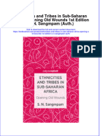 Download textbook Ethnicities And Tribes In Sub Saharan Africa Opening Old Wounds 1St Edition S N Sangmpam Auth ebook all chapter pdf 