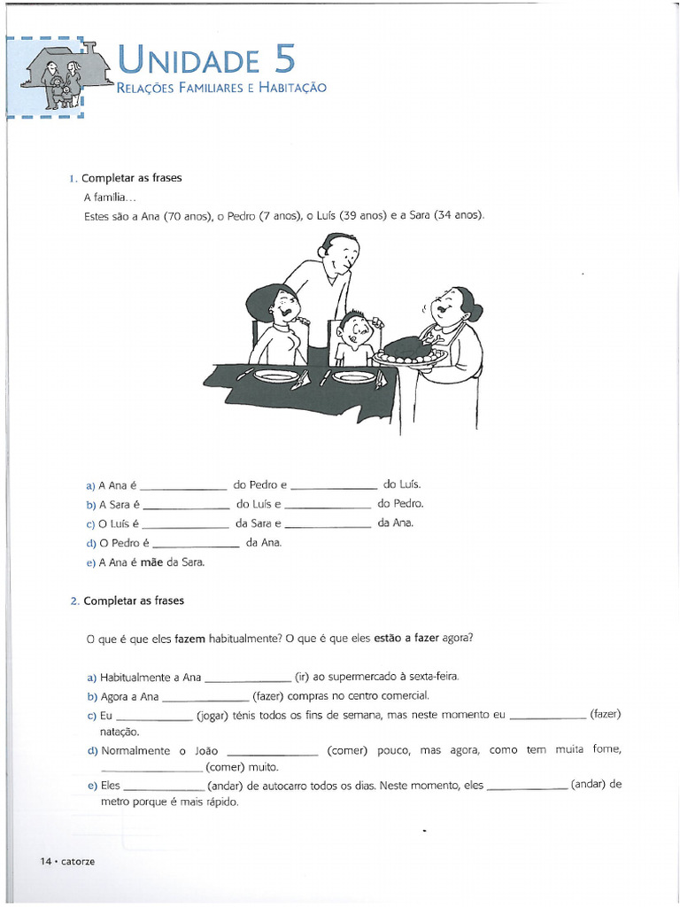 Aprender PortuguÃ S ExercÃ Cios Unidade 5 | PDF