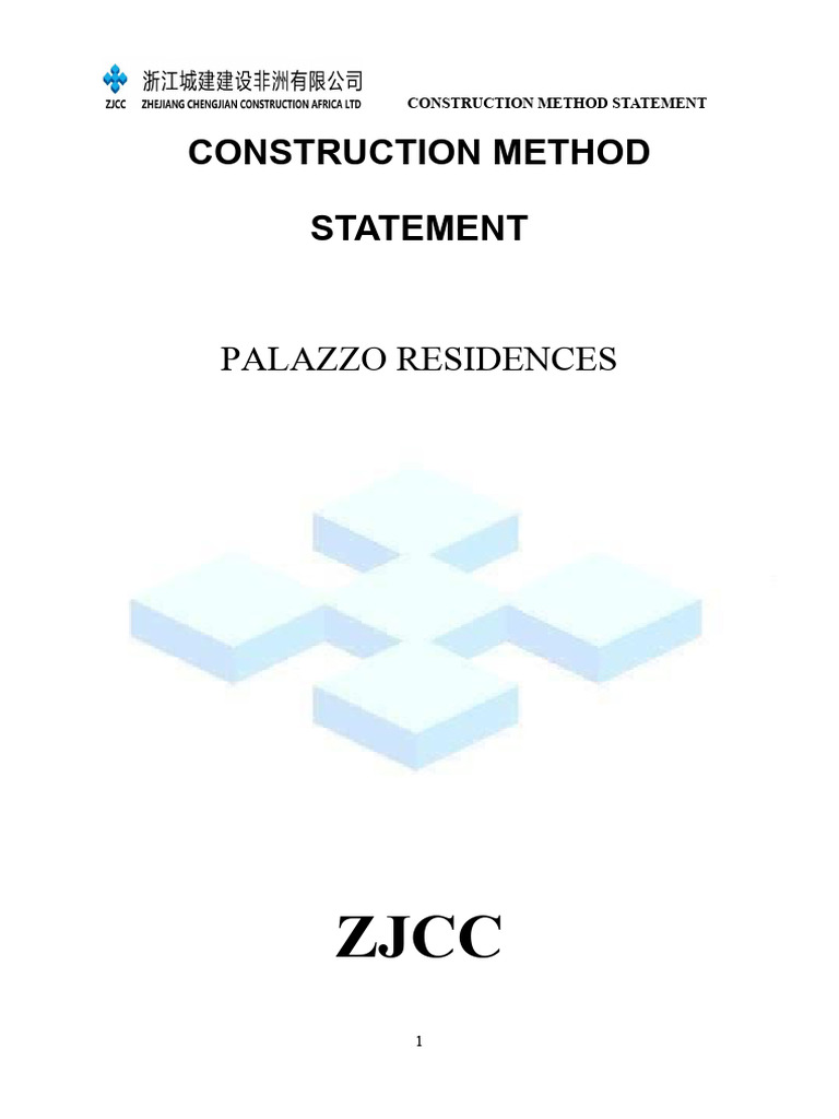 Construction Method Statement for Palazzo Residences | PDF | Concrete ...