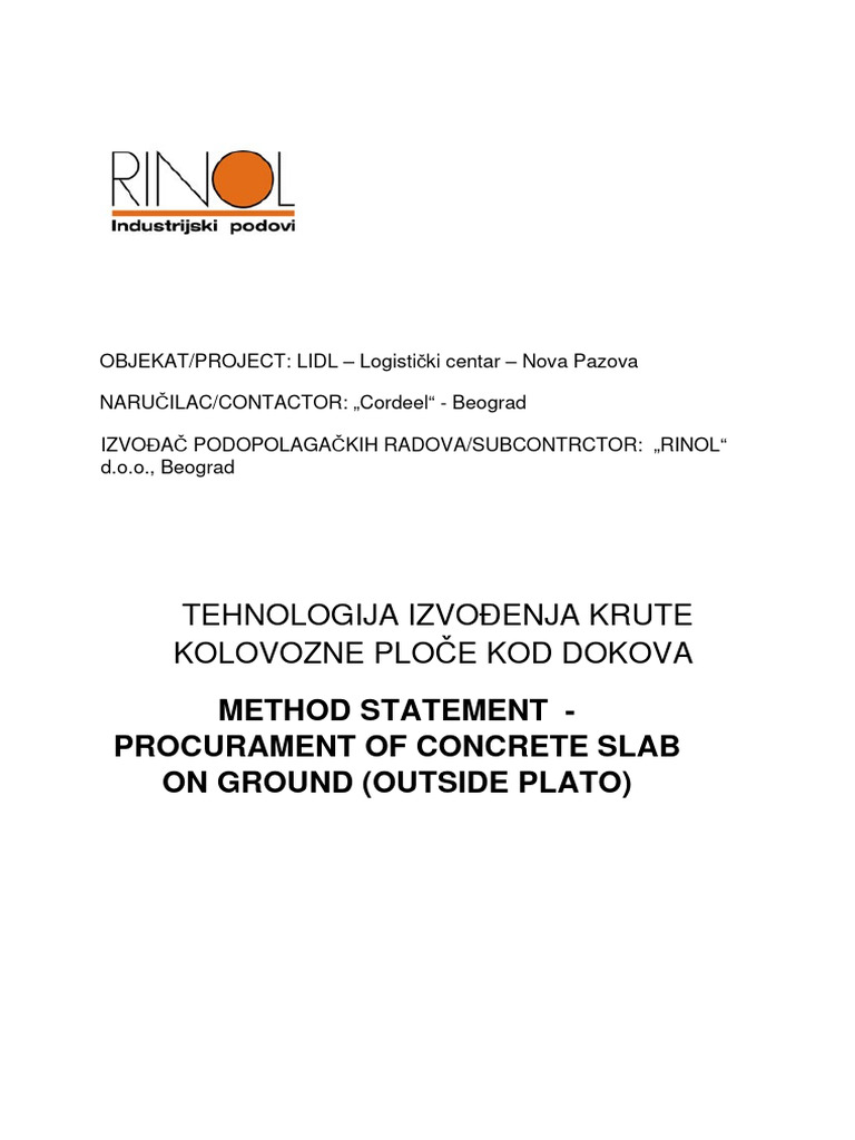 Concrete Slab Methodology Guide | PDF | Concrete | Adhesive