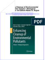 Textbook Enhancing Cleanup of Environmental Pollutants Volume 1 Biological Approaches 1St Edition Naser A Anjum Ebook All Chapter PDF