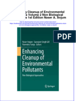 Download textbook Enhancing Cleanup Of Environmental Pollutants Volume 2 Non Biological Approaches 1St Edition Naser A Anjum ebook all chapter pdf 