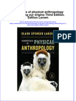 Download pdf Essentials Of Physical Anthropology Discovering Our Origins Third Edition Edition Larsen ebook full chapter 