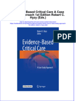 Download textbook Evidence Based Critical Care A Case Study Approach 1St Edition Robert C Hyzy Eds ebook all chapter pdf 