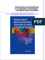 Download textbook Evidence Based Herbal And Nutritional Treatments For Anxiety In Psychiatric Disorders 1St Edition David Camfield ebook all chapter pdf 