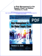Download textbook Enterprise Risk Management In The Global Supply Chain 1St Edition Thomas A Cook ebook all chapter pdf 