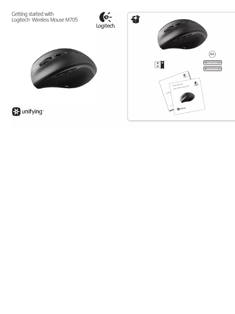 User Manual Logitech M705 (English 9 Pages) PDF