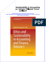 PDF Ethics and Sustainability in Accounting and Finance Volume I Kiymet Tunca Caliyurt Ebook Full Chapter