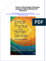 Download pdf Ethical Practice In The Human Services From Knowing To Being Richard D Parsons ebook full chapter 