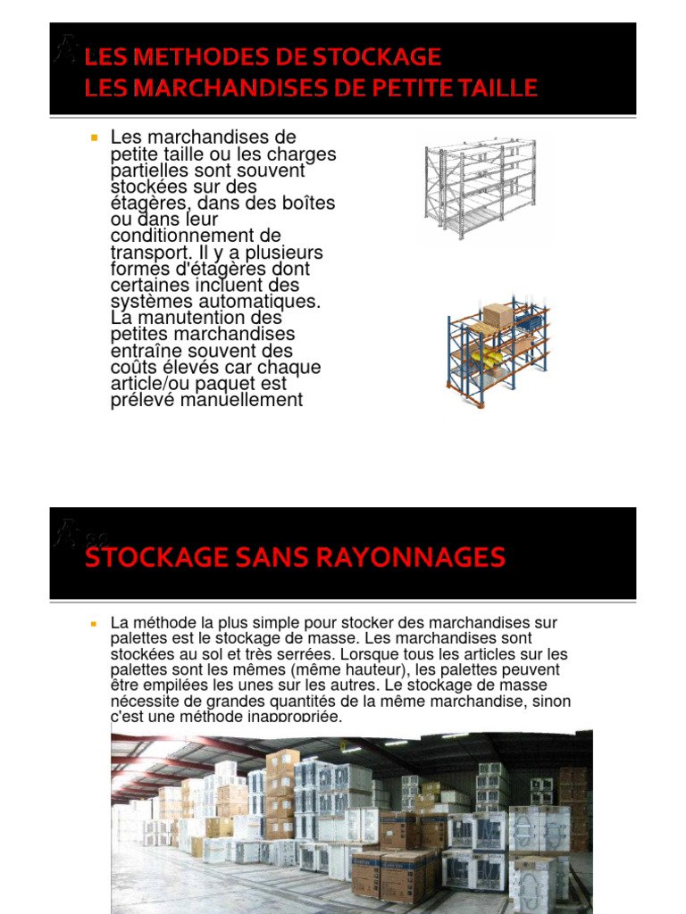 Conception et Optimisation d'Entrepôt | PDF | Palette de manutention ...