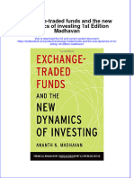 Download textbook Exchange Traded Funds And The New Dynamics Of Investing 1St Edition Madhavan ebook all chapter pdf 