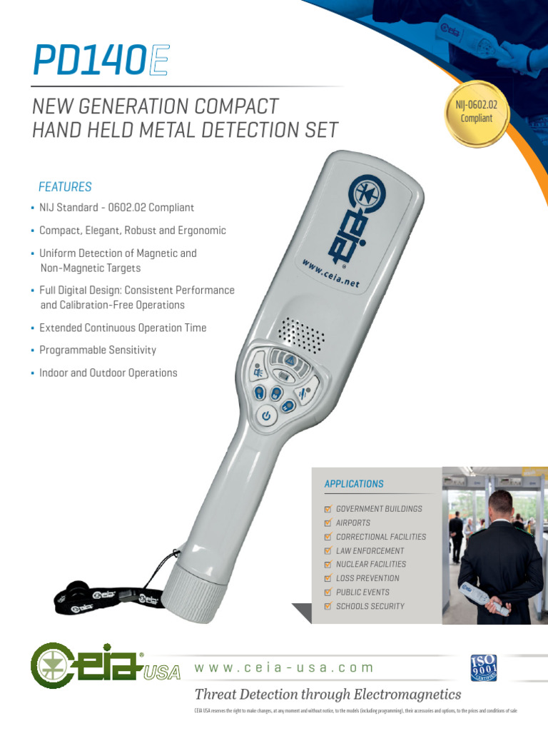 Ceia Pd140e | PDF | Metal Detector | Magnetism