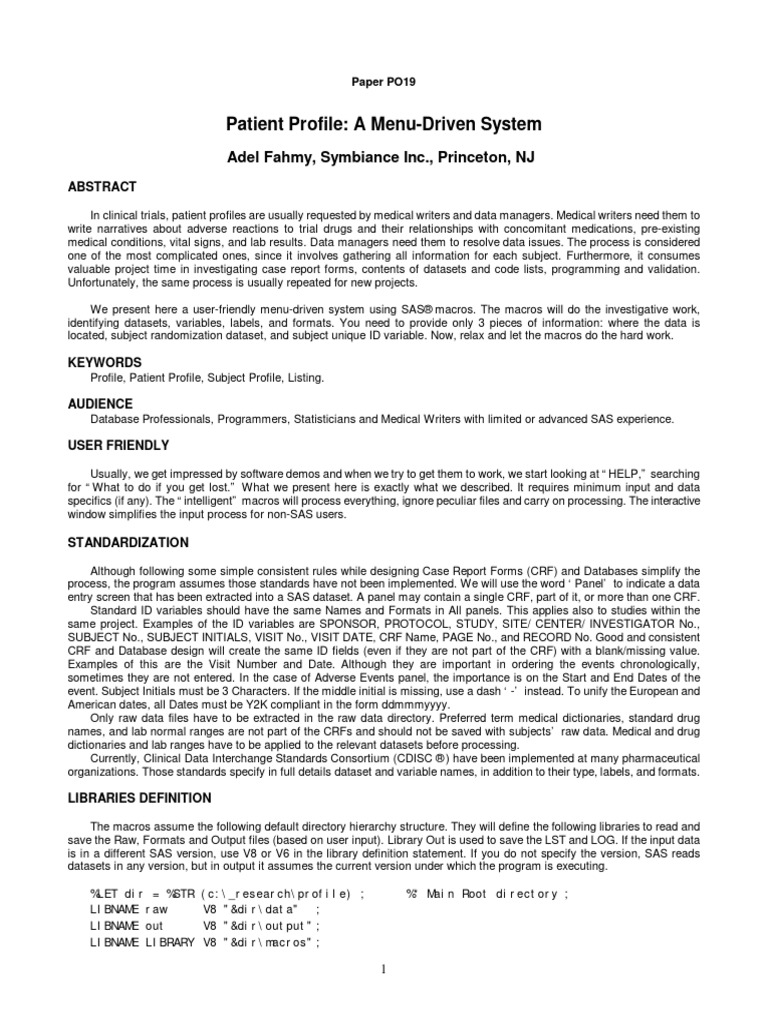 A Menu-Driven System | Download Free PDF | Sas (Software) | Macro ...