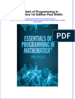 Textbook Essentials of Programming in Mathematica 1St Edition Paul Wellin Ebook All Chapter PDF