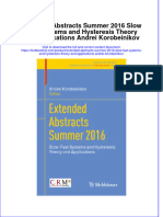 Download textbook Extended Abstracts Summer 2016 Slow Fast Systems And Hysteresis Theory And Applications Andrei Korobeinikov ebook all chapter pdf 