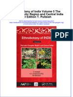 Textbook Ethnobotany of India Volume 5 The Indo Gangetic Region and Central India 1St Edition T Pullaiah Ebook All Chapter PDF