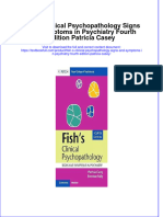 PDF Fish S Clinical Psychopathology Signs and Symptoms in Psychiatry Fourth Edition Patricia Casey Ebook Full Chapter