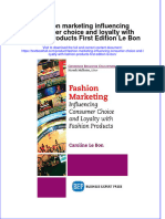 Download textbook Fashion Marketing Influencing Consumer Choice And Loyalty With Fashion Products First Edition Le Bon ebook all chapter pdf 