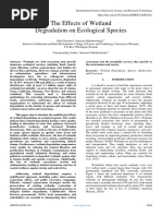 The Effects of Wetland Degradation On Ecological Species