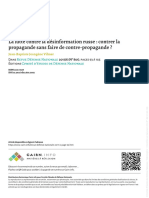 Lutte Contre La Désinformation Russe: Contrer La Propagande, Sans Faire de Contre-Propagande ?