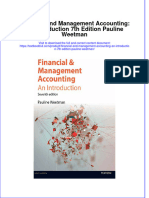 PDF Financial and Management Accounting An Introduction 7Th Edition Pauline Weetman Ebook Full Chapter