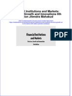 PDF Financial Institutions and Markets Structure Growth and Innovations 6Th Edition Jitendra Mahakud Ebook Full Chapter