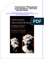 Download textbook Feelings Transformed Philosophical Theories Of The Emotions 1270 1670 Dominik Perler ebook all chapter pdf 