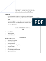 Blue University Format of The Thesis Proposal
