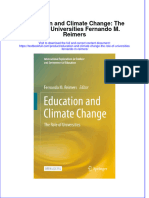 Download full chapter Education And Climate Change The Role Of Universities Fernando M Reimers pdf docx