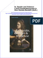 Textbook Femicide Gender and Violence Discourses and Counterdiscourses in Italy 1St Edition Daniela Bandelli Auth Ebook All Chapter PDF