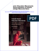 Textbook Female Islamic Education Movements The Re Democratisation of Islamic Knowledge Masooda Bano Ebook All Chapter PDF