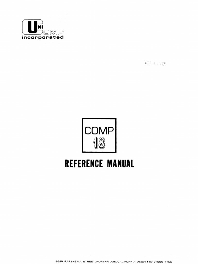 COMP-18 Ref | PDF