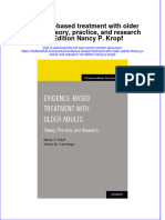 Download textbook Evidence Based Treatment With Older Adults Theory Practice And Research 1St Edition Nancy P Kropf ebook all chapter pdf 