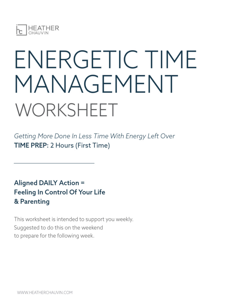 Energetic Time Management | PDF