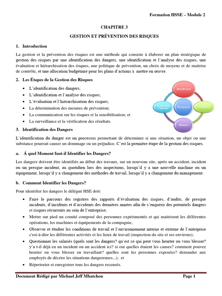 Gestion des Risques en Milieu de Travail | PDF | Gestion des risques ...