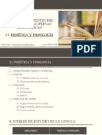 Tema 2 - 2.1 Fonética y Fonología
