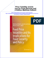 PDF Food Price Volatility and Its Implications For Food Security and Policy 1St Edition Matthias Kalkuhl Ebook Full Chapter