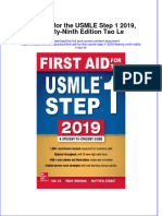 Download textbook First Aid For The Usmle Step 1 2019 Twenty Ninth Edition Tao Le ebook all chapter pdf 