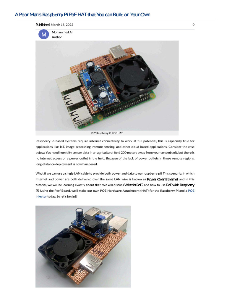 How To Build Your Own RPi PoE HAT | PDF