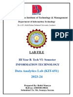 Data Analytics Lab File Rohit